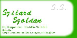 szilard szoldan business card